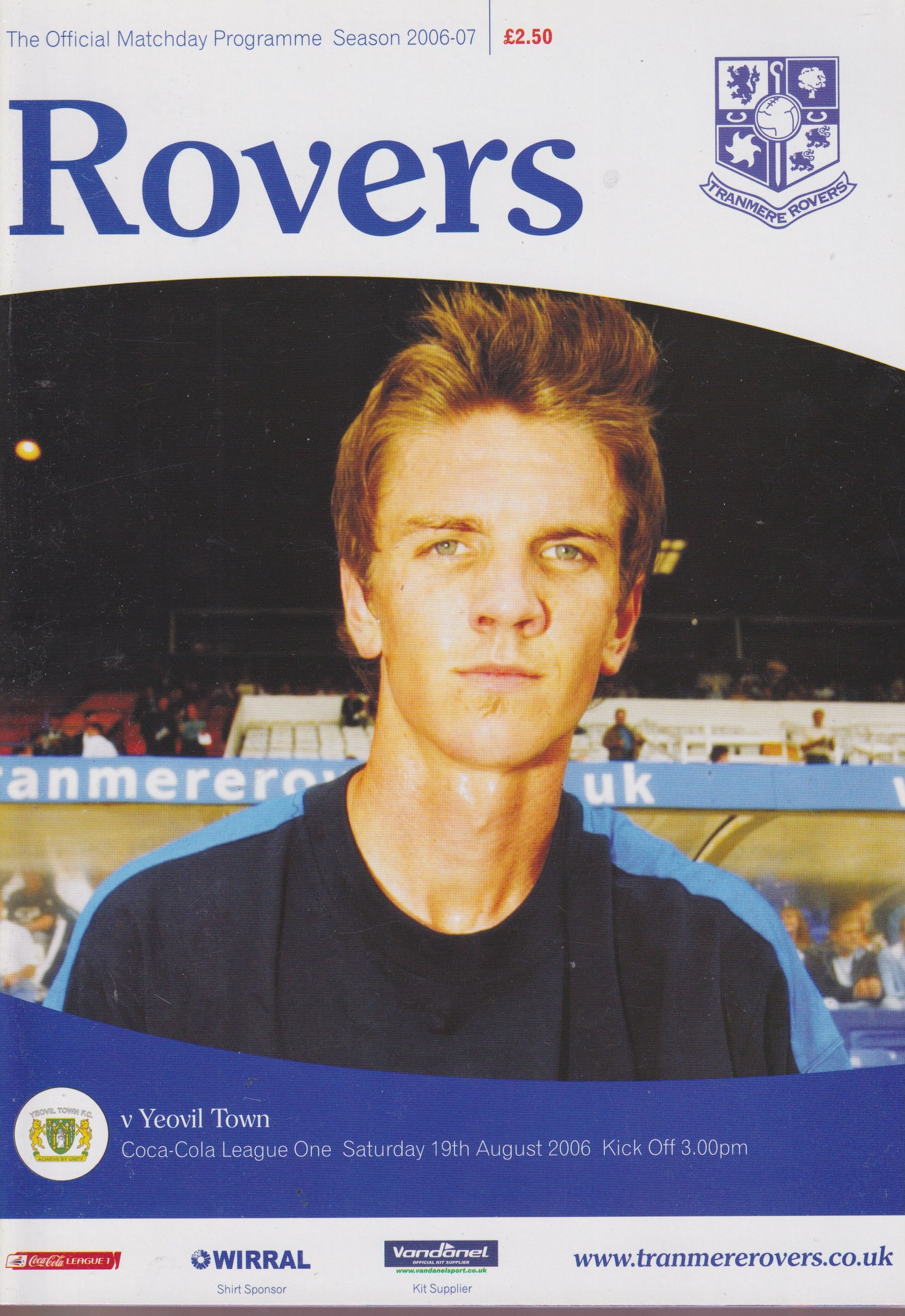 Tranmere Rovers v Yeovil match programme